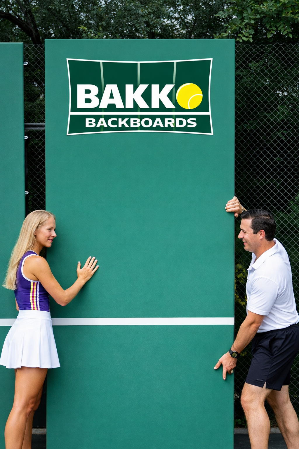 Bakko Backboard - Economy Flat Series - Tennis Court Training Rebounder Wall (6 sizes available)