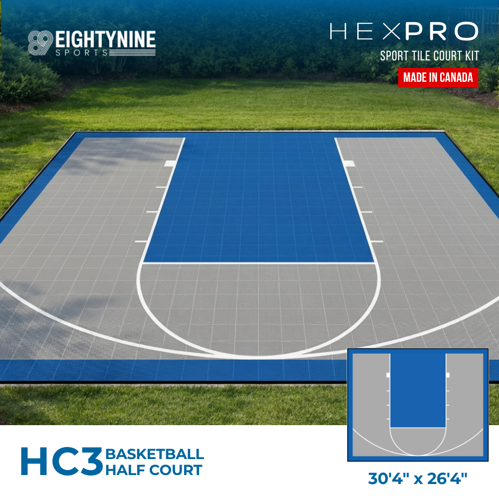Basketball Half Court Kit - 30'4" x 26'4" | HEXPRO Sport Tile (HC3)