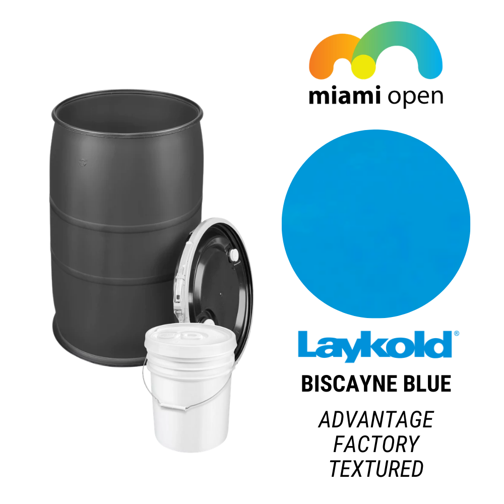 Laykold Advantage Colorcoat - Official Miami Open Biscayne Blue - Factory Textured