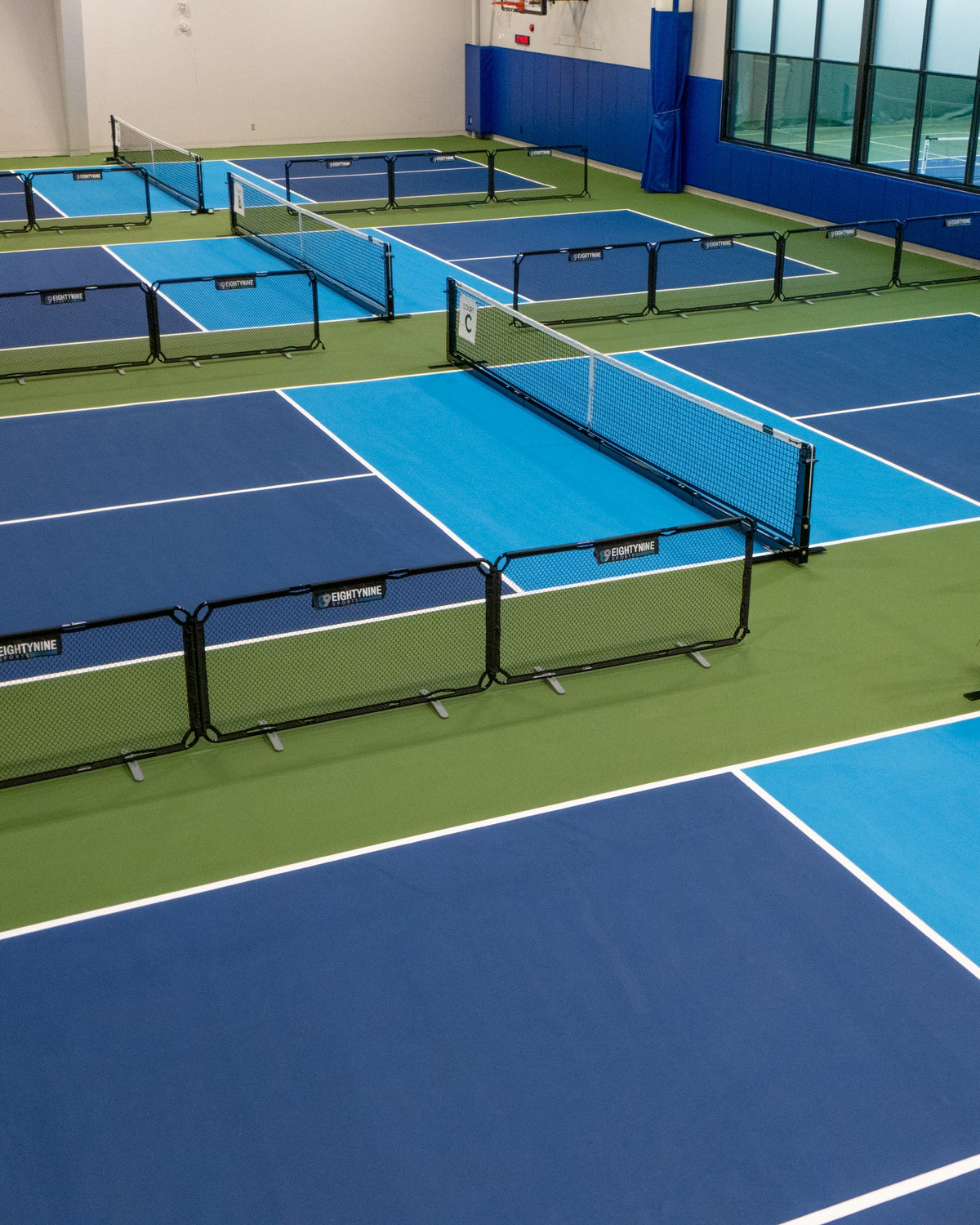 EIGHTYNINE Sports - Portable Pickleball Court Divider Panels (5 Pack: 71.5" Per Panel - 30 Linear Feet)