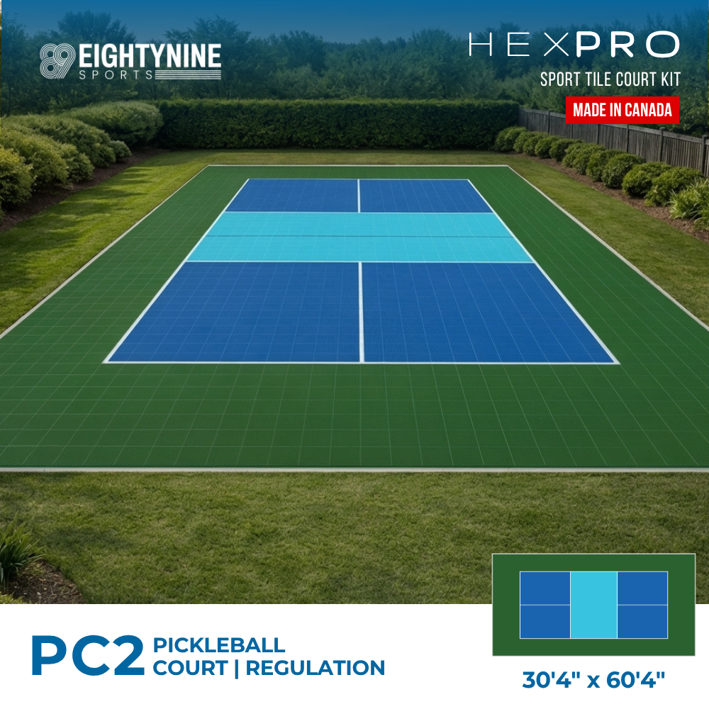 Pickleball Court Kit - 30'4" x 60'4" - Regulation Size | HEXPRO Sport Tile (PC2)