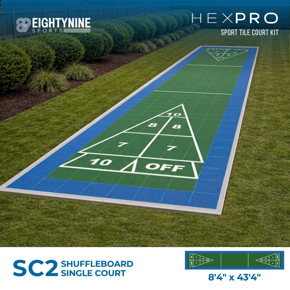 Shuffleboard Court Kit - 8'4" x 41'4" | HEXPRO Sport Tile (SC2)