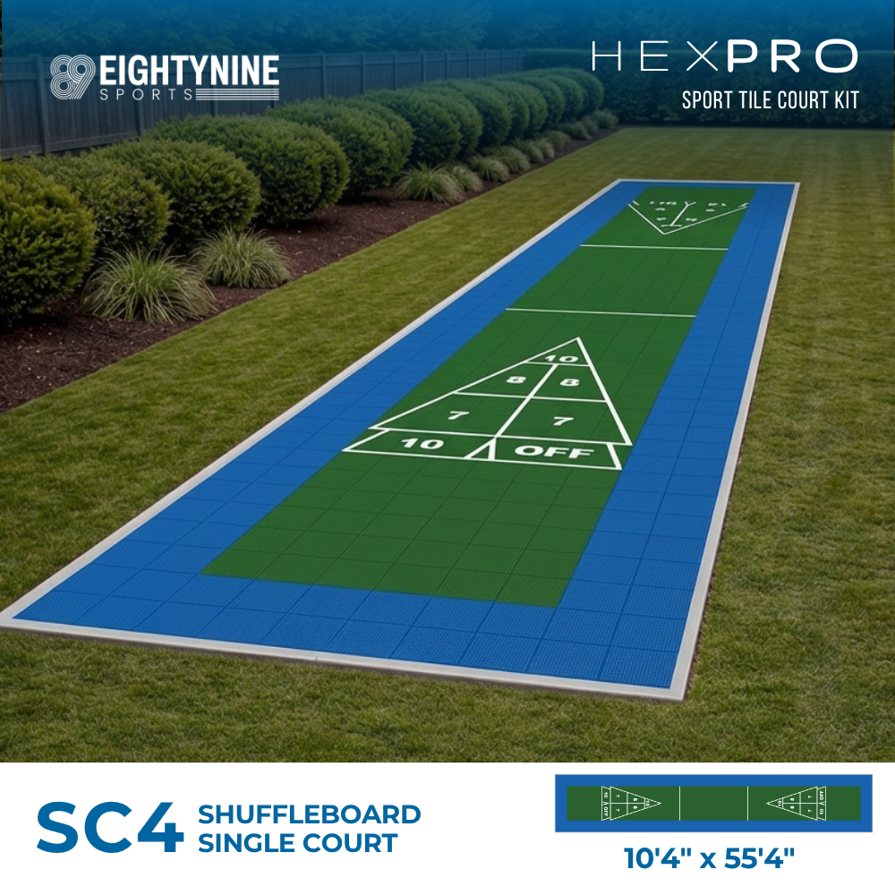 Shuffleboard Court Kit - 10'4" x 52'4" | HEXPRO Sport Tile (SC4)