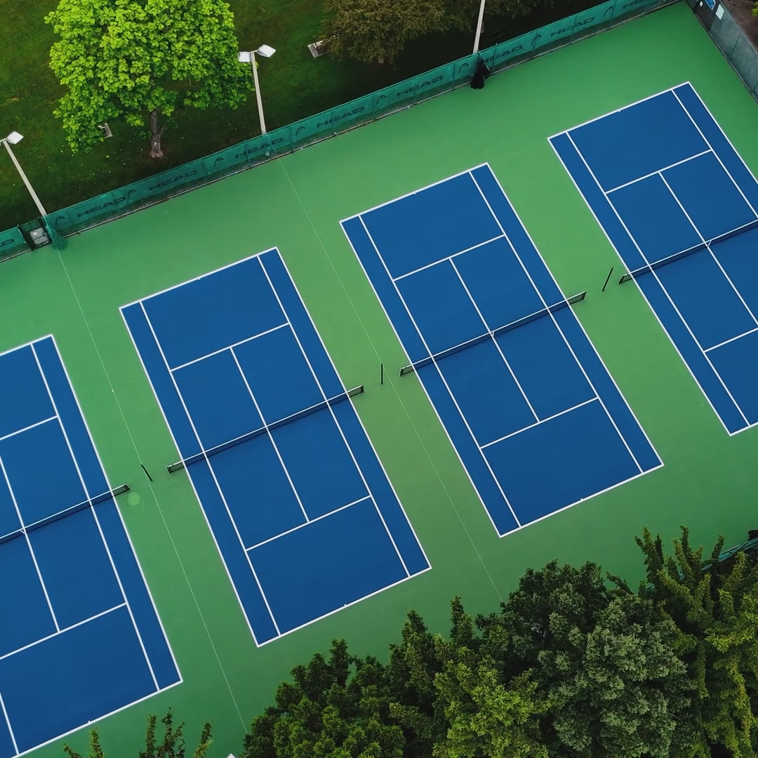 Load video: diy court eightynine sports tennis posts nets