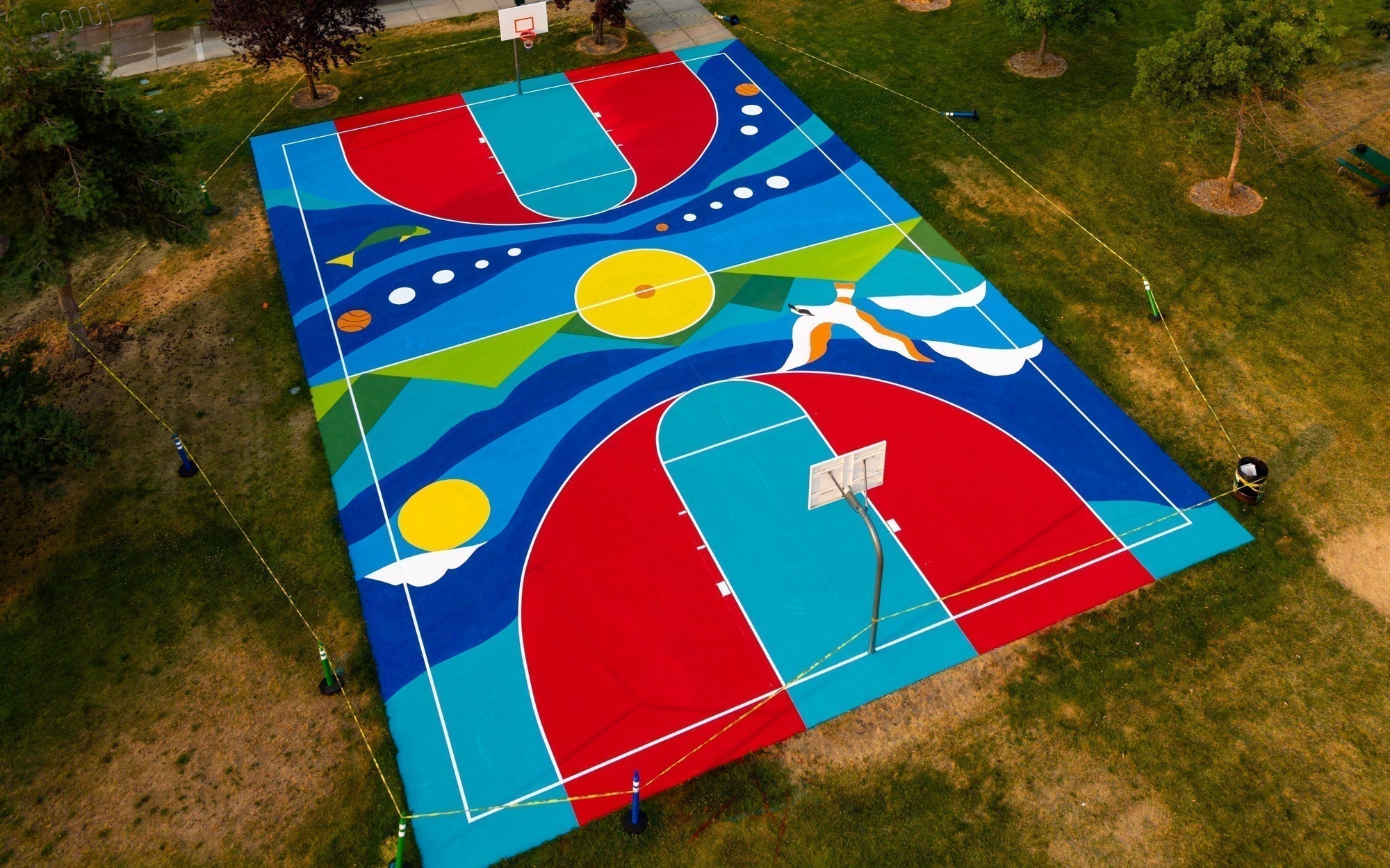 How Artist Melissa Cole Brought Her Vision to Life on a Basketball Court