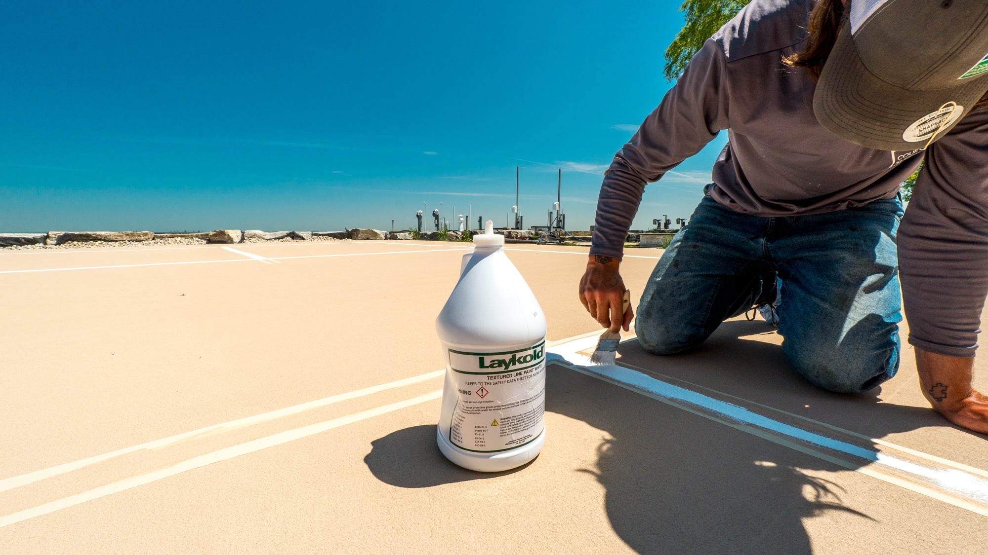 Line Paint (For Tennis, Pickleball & Basketball Game Lines)