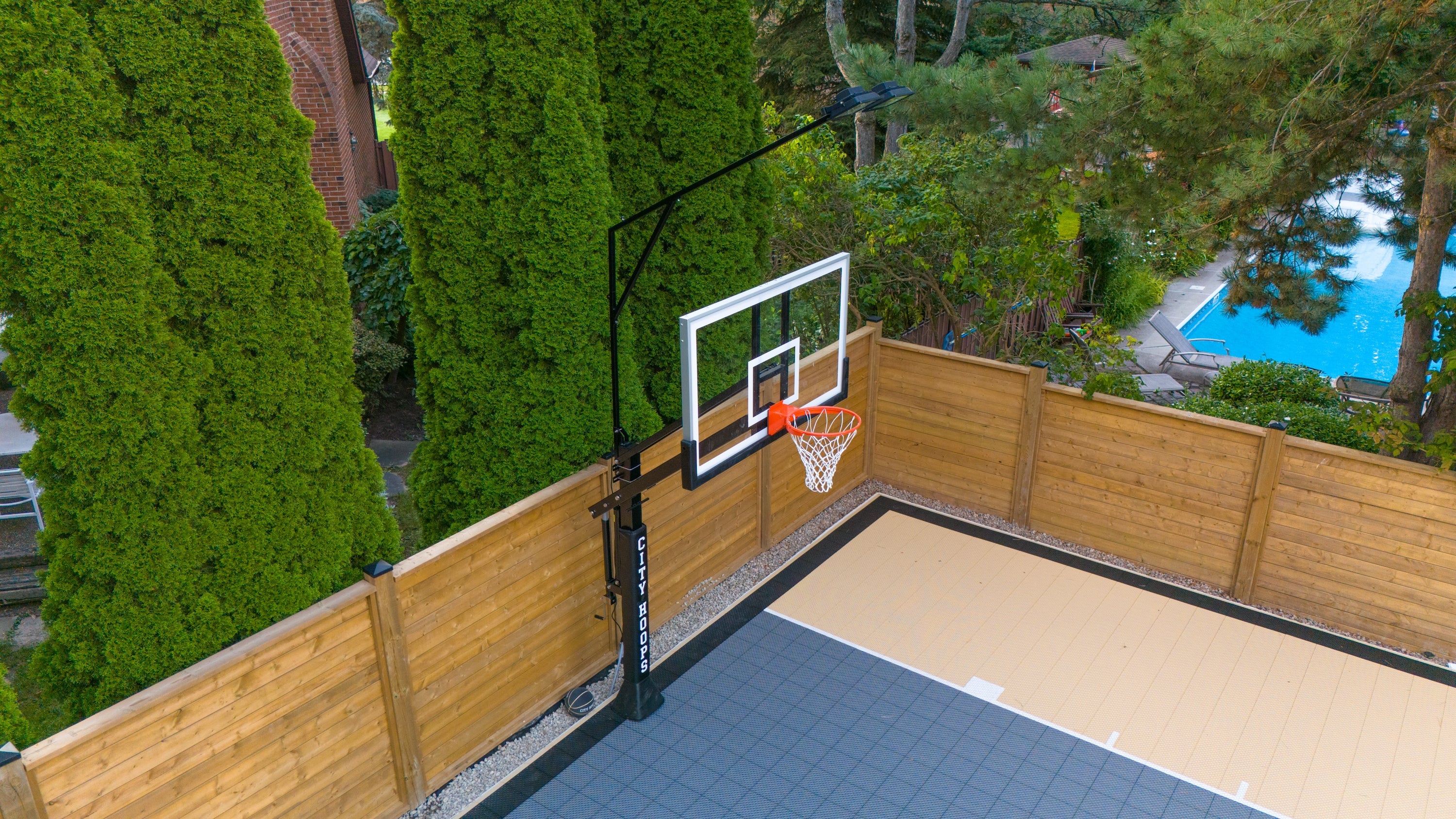 In-Ground Height Adjustable Basketball Hoops