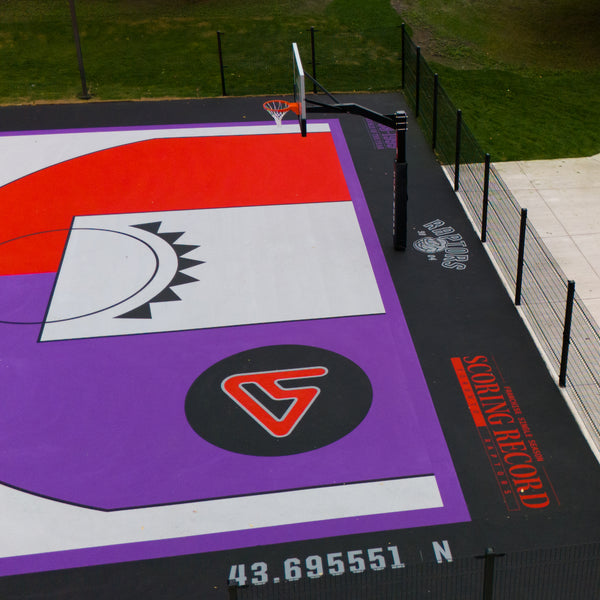 CITY HOOPS Gooseneck+ installed at the Vince Carter Basketball Court.