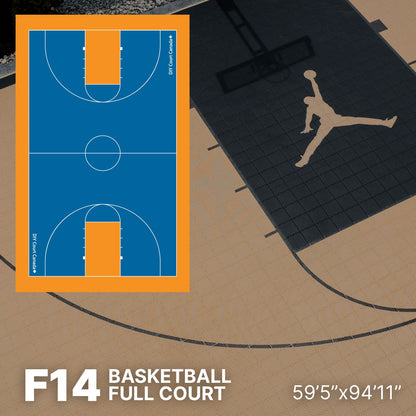 Basketball Court Kit - Full Court 59'5" x 94'11" (F14) - DIY Court Canada
