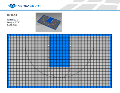 Basketball Court Kit - Half Court 59'5" x 30'9" (H10) - DIY Court Canada