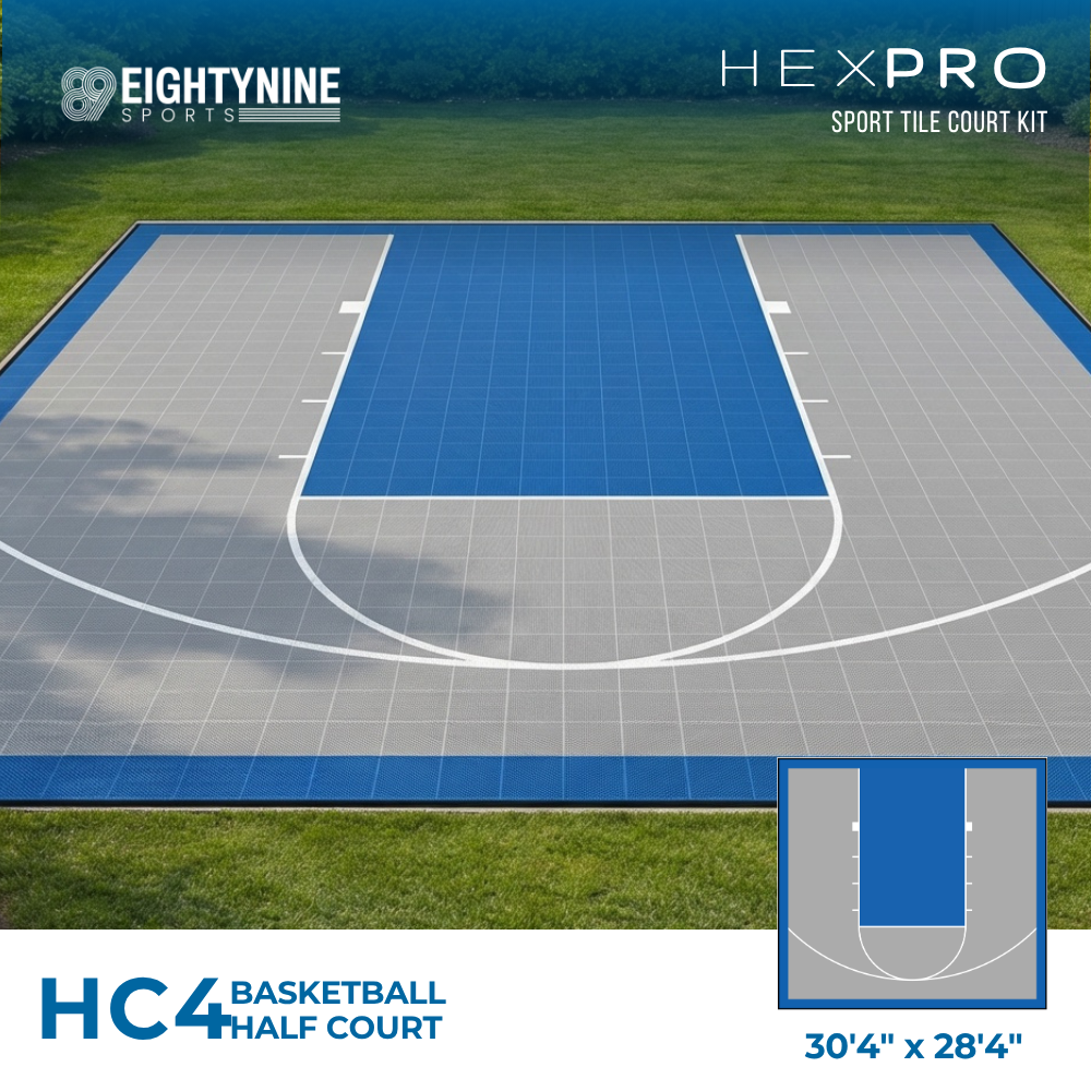 Basketball Half Court Kit - 30'4" x 28'4" | HEXPRO Sport Tile (HC4)