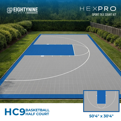 Basketball Half Court Kit - 50'4" x 30'4" | HEXPRO Sport Tile (HC9)