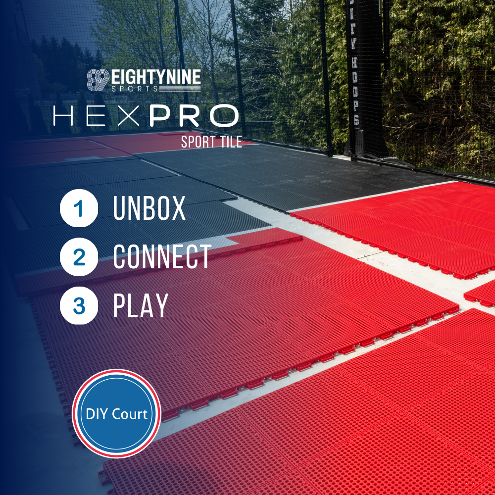 Basketball Half Court Kit - 20'4" x 26'4" | HEXPRO Sport Tile (HC1)