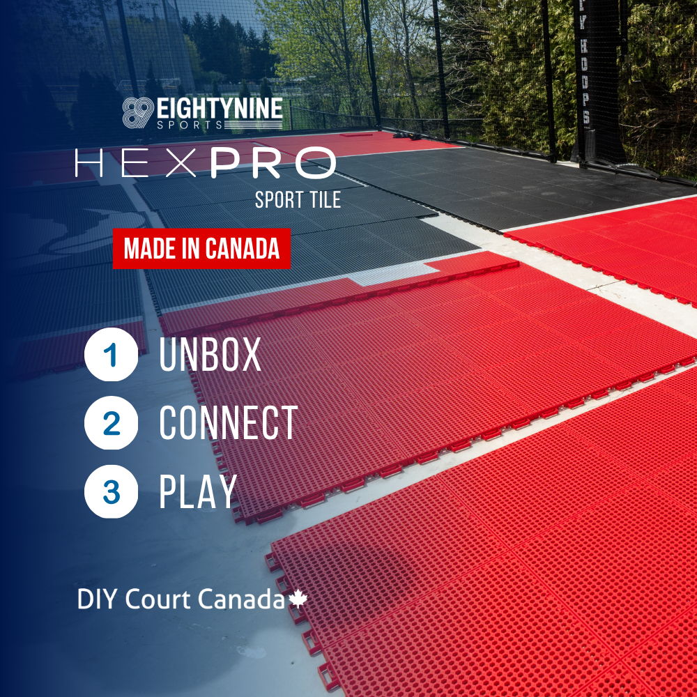 Basketball Half Court Kit - 20'4" x 26'4" | HEXPRO Sport Tile (HC1)
