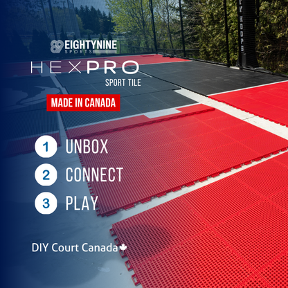 Basketball Half Court Kit - 20'4" x 26'4" | HEXPRO Sport Tile (HC1)
