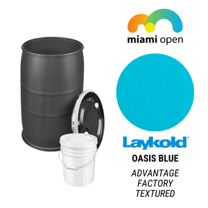 Laykold Advantage Colorcoat  - Official Miami Open Oasis Blue - Factory Textured