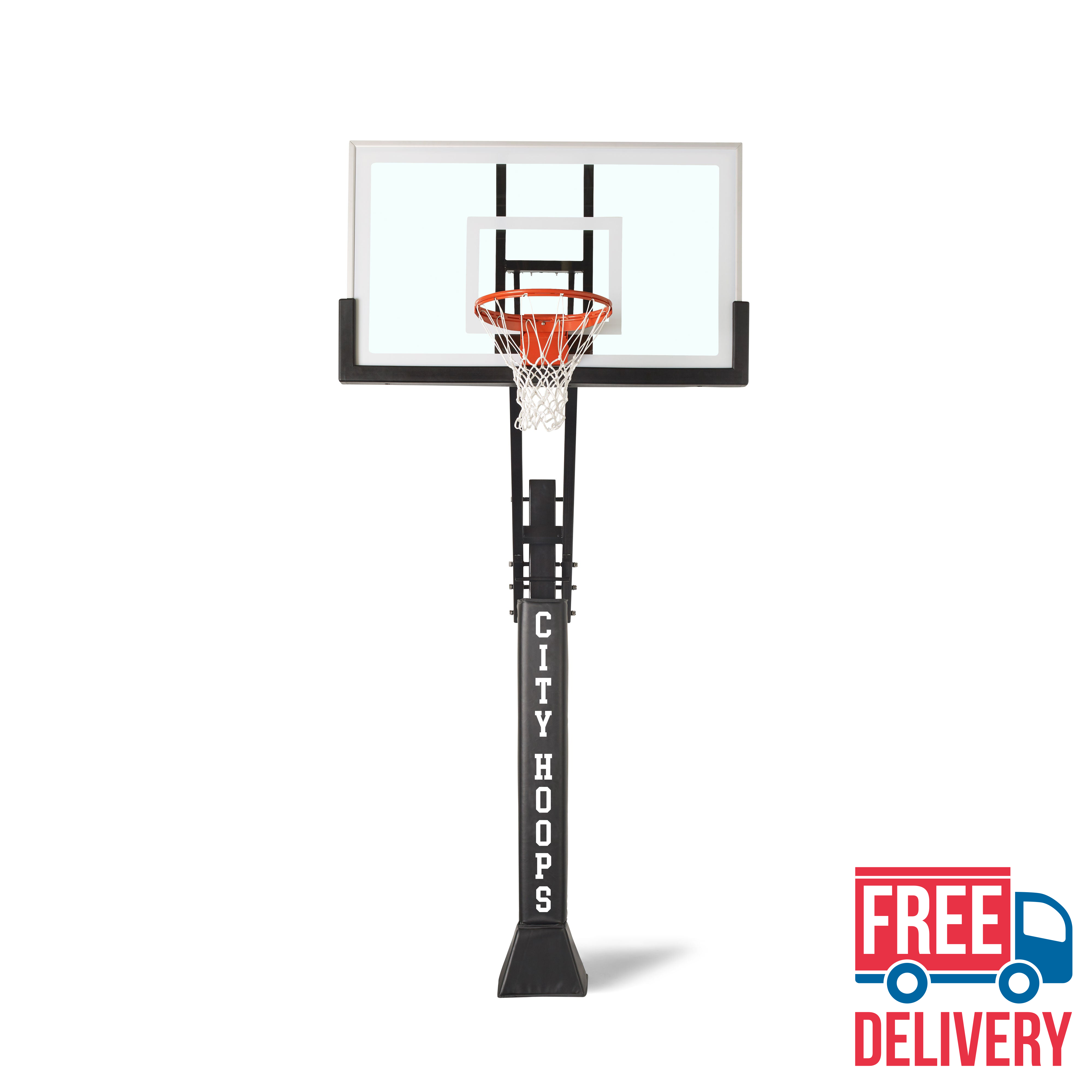 CITY HOOPS - Silver Basketball Hoop