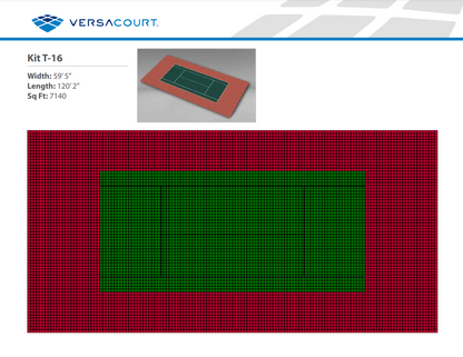Tennis Court Kit - 59'5" x 120'2" (T16) - DIY Court Canada