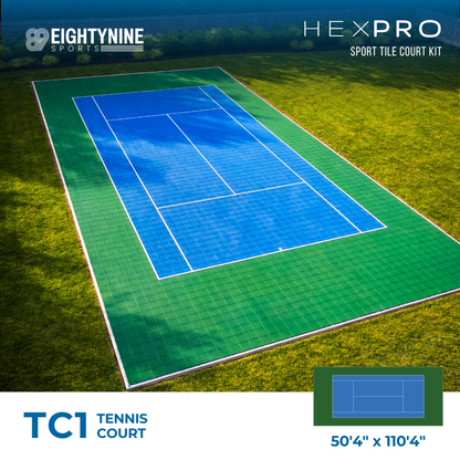Tennis Court Kit - 50'4" x 110'4" | HEXPRO Sport Tile (TC1)