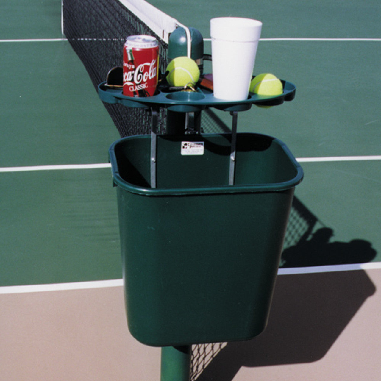 Tidy Court - Pole Mounted Waste Basket & Tray (Complete)