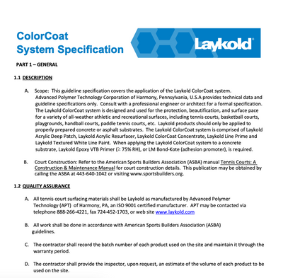 ColorCoat System Specification